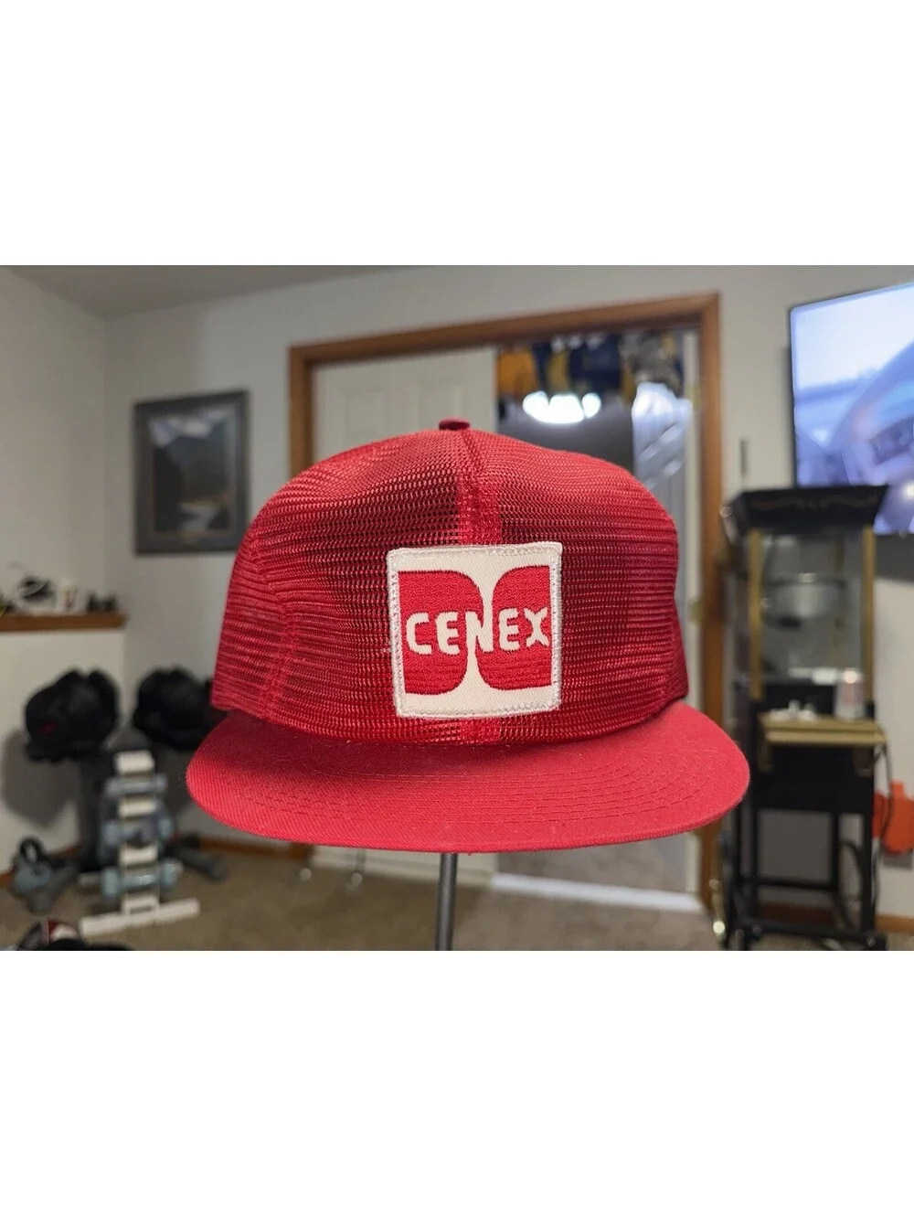 Vintage CENEX Red All-Mesh Trucker Hat/Cap